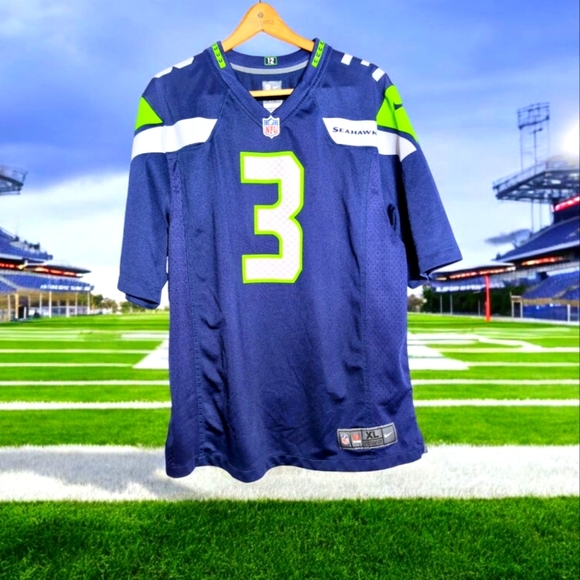 NFL Seattle Seahawks sz XL #3 Football Jersey Nike On Field - Picture 1 of 5